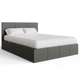GFW Small Double Grey Faux Leather End Lift Ottoman Bed with Memory Pocket Spring Mattress - Wilko - thumbnail 4