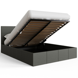 GFW Small Double Grey Faux Leather End Lift Ottoman Bed with Memory Pocket Spring Mattress - Wilko - thumbnail 6
