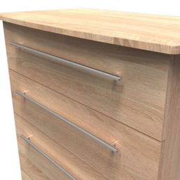 Crowndale Sherwood 4 Drawer Bardolino Oak Deep Chest of Drawers - Brown - Wilko - thumbnail 6