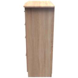 Crowndale Sherwood 4 Drawer Bardolino Oak Deep Chest of Drawers - Brown - Wilko - thumbnail 4
