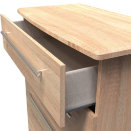 Crowndale Sherwood 4 Drawer Bardolino Oak Deep Chest of Drawers - Brown - Wilko - thumbnail 7