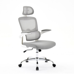 Shankar Supreme Grey and White Mesh Office Chair - Size: 119 x 66 x 64cm - Wilko - thumbnail 3