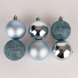 Shatchi 5cm Light Blue Shatterproof Christmas Baubles 9 Pack - Wilko - thumbnail 6