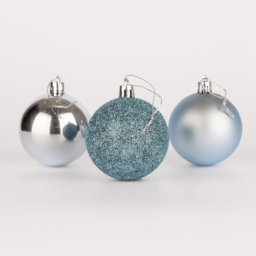 Shatchi 5cm Light Blue Shatterproof Christmas Baubles 9 Pack - Wilko - thumbnail 5