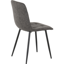 Seconique Fenton 6 Seater Dining Set White and Dark Grey Suede Fabric - White/Dark Grey Suede Fabric - Wilko - thumbnail 7