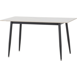 Seconique Fenton 6 Seater Dining Set White and Dark Grey Suede Fabric - White/Dark Grey Suede Fabric - Wilko - thumbnail 4