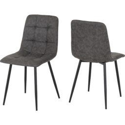 Seconique Fenton 6 Seater Dining Set White and Dark Grey Suede Fabric - White/Dark Grey Suede Fabric - Wilko - thumbnail 6