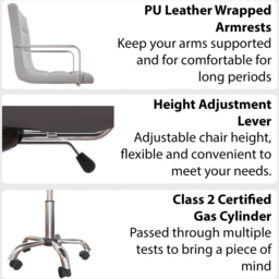 Vida Designs Calbo Grey Office Chair - Wilko - thumbnail 7