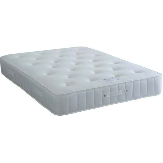 Quartz Super King 1400 Pocket Sprung Memory Foam Mattress - White - Bedmaster - Wilko - image 1