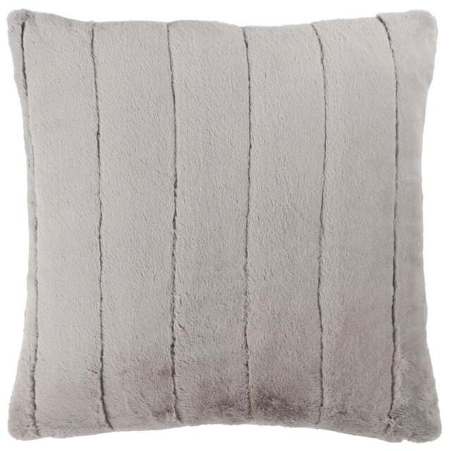 Paoletti Empress Grey Faux Fur Cushion - Size: 45 x 45 cm - Wilko - image 1