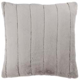 Paoletti Empress Grey Faux Fur Cushion - Size: 45 x 45 cm - Wilko