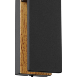 EGLO Costorio LED Black and Brown Outdoor Wall Light - Size: 8 x 8 x 37cm - Wilko - thumbnail 4