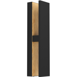 EGLO Costorio LED Black and Brown Outdoor Wall Light - Size: 8 x 8 x 37cm - Wilko - thumbnail 1