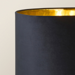 ValueLight Marissa Black Velvet Gold Inner Shade Gold Stacked Ball LED Floor Lamp - Size: 145 x 45 x 45cm - ValueLights - Wilko - thumbnail 4