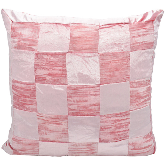 Intimates Velvet Patchwork Dusky Filled Cushion 56 x 56cm 2 Pack - Pink - Wilko - image 1