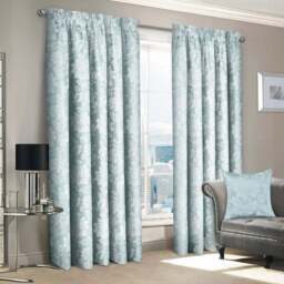 Intimates Iris Silver Tape Top Curtains 168 x 223cm - Size: W 168 x D 223cm - Wilko - thumbnail 1