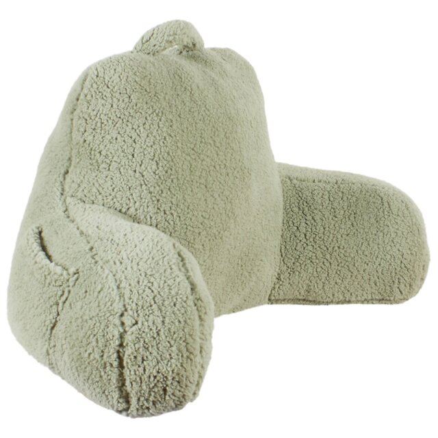 Soft Teddy Fleece Cuddle Cushion - Sage - Divante - Wilko - image 1