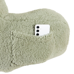 Soft Teddy Fleece Cuddle Cushion - Sage - Divante - Wilko - thumbnail 6