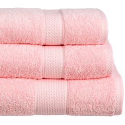 Imperial Hotel Quality Pink Combed Cotton Turkish Bath Mat - Size: 50 x 80 x 4cm - Wilko - thumbnail 3
