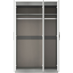 Crowndale Knightsbridge 3 Door Grey Gloss and Dusk Grey Mirror Wardrobe Ready Assembled - Grey Gloss & Dusk Grey - Wilko - thumbnail 7