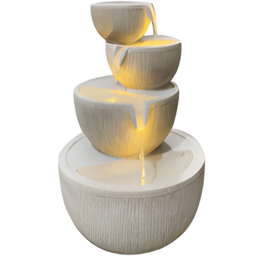 Tranquillity Hampton Solar Powered LED Water Feature - Size: 42 x 85 x 25cm - Grey - Wilko - thumbnail 1