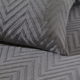 Yard Chevron Single Charcoal Duvet Set - Grey - Yard Living - Wilko - thumbnail 4