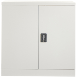 MMT Furniture Designs 2 Door Grey Metal Filing Lockable Filing Cabinet - Size: 90 x 90 x 40cm - Wilko - thumbnail 3