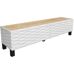 Decorotika Lerze 2 Door Oak and White TV Unit - Size: 40.3 x 150 x 35cm - Multi - Wilko - thumbnail 3
