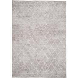 Kukoon Distressed Geometric Trellis Beige Grey Washable Rug 200 x 290cm - Wilko