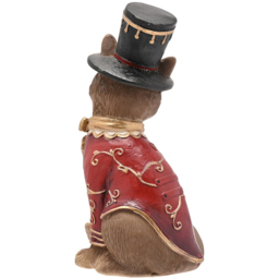 The Seasonal Gift Co. Christmas Fox in a Top Hat Christmas Figurine - Size: 17 x 9 x 7cm - Red - Wilko - thumbnail 5