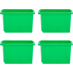 Wham 24L Green Stackable Storage Box 4 Pack - Wilko