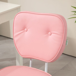 Portland Pink Armless Vanity Chair with Adjustable Height - Size: Single - Wilko - thumbnail 4