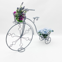 Acacia Home Stone Grey Bicycle Planter 107cm - Size: 87.0 cm x 107.0 cm x 26.0 cmcm - Wilko - thumbnail 4
