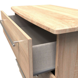 Crowndale Sherwood 3 Drawer Bardolino Oak Chest of Drawers - Brown - Wilko - thumbnail 7