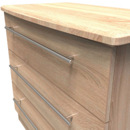 Crowndale Sherwood 3 Drawer Bardolino Oak Chest of Drawers - Brown - Wilko - thumbnail 6