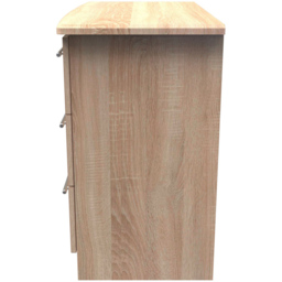 Crowndale Sherwood 3 Drawer Bardolino Oak Chest of Drawers - Brown - Wilko - thumbnail 4