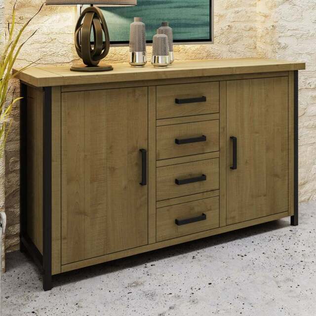 FWStyle Lowry Industrial Sideboard Large - Brown - Wilko - image 1