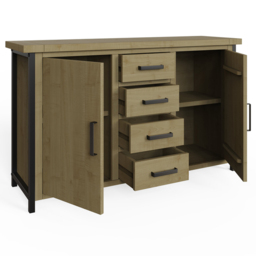 FWStyle Lowry Industrial Sideboard Large - Brown - Wilko - thumbnail 4