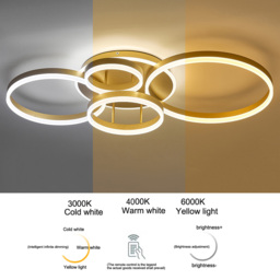 Living and Home Golden Loops LED Ceiling Light - Wilko - thumbnail 7