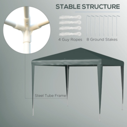 Outsunny 2.7 x 2.7m Dark Green Marquee Party Tent - Size: 110 x 14 x 15.5cm - Wilko - thumbnail 6