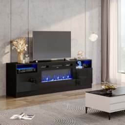 Living and Home 3 Flame Colour Black Surround Set TV Stand Electric Fireplace 36 inch - Size: 58.5 x 178 x 35 cm - Wilko - thumbnail 7