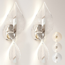 HOMCOM Silver Modern Spiral LED Wall Light 2 Pack - Size: 20 x 40 x 52cm - Wilko - thumbnail 3