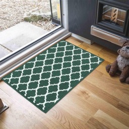 Desire Rugs Havana Emerald Trellis Anti Slip Door Mat 220 x 160cm - Size: 160 x 220cm - Green - Wilko - thumbnail 3