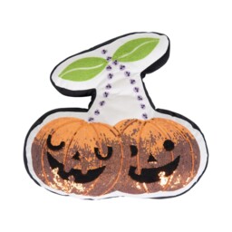 Pumpkin Cherries Shaped Cushion Orange and White - Haunted Hallows - Wilko - thumbnail 5