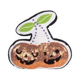 Pumpkin Cherries Shaped Cushion Orange and White - Haunted Hallows - Wilko - thumbnail 1