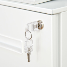 Vinsetto White Home Filing Cabinet - Size: 39 x 48 x 67cm - Wilko - thumbnail 7