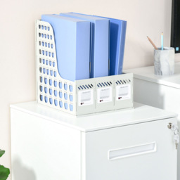 Vinsetto White Home Filing Cabinet - Size: 39 x 48 x 67cm - Wilko - thumbnail 6