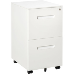 Vinsetto White Home Filing Cabinet - Size: 39 x 48 x 67cm - Wilko - thumbnail 3