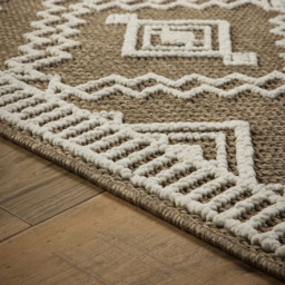 Origins Atlas Diamond Coffee Rug 120 x 170cm - Brown - Wilko - thumbnail 5