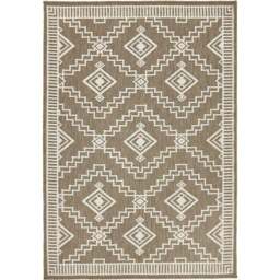 Origins Atlas Diamond Coffee Rug 120 x 170cm - Brown - Wilko - thumbnail 1